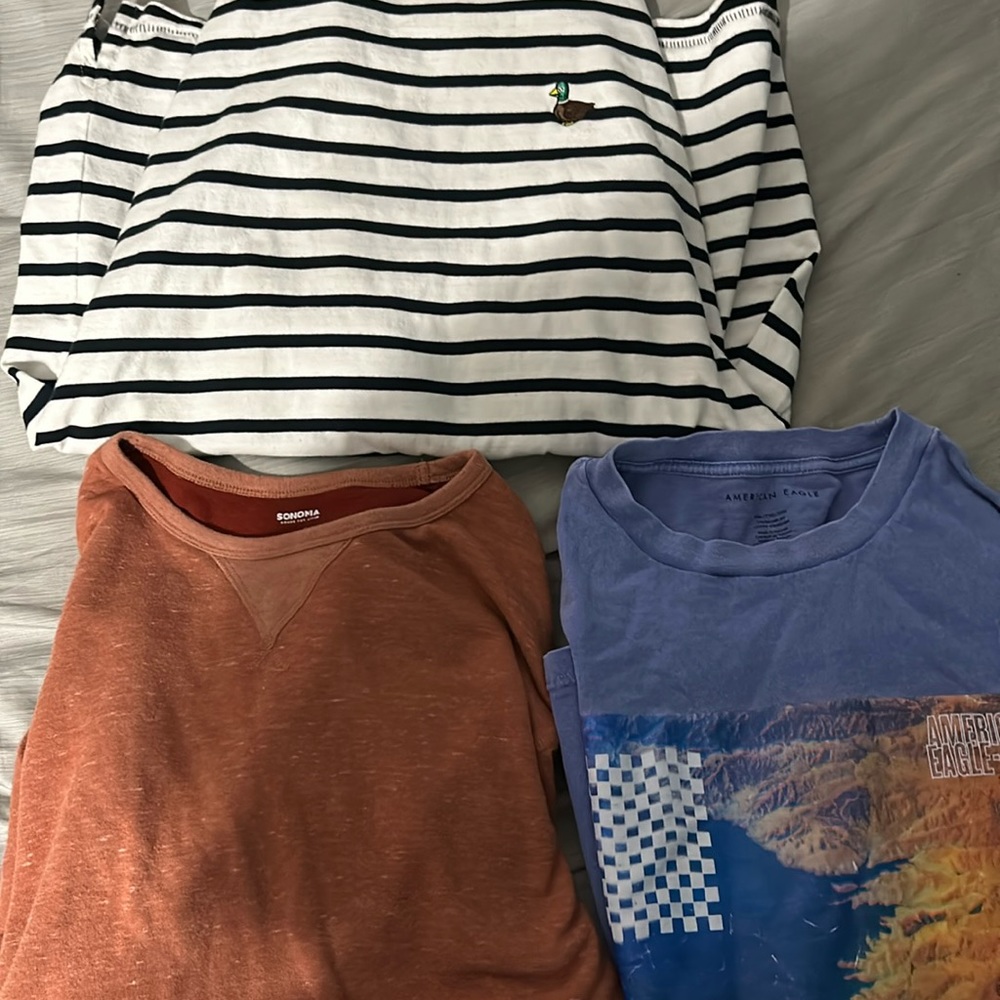 Size xxl - size xl barley used men’s long sleeves